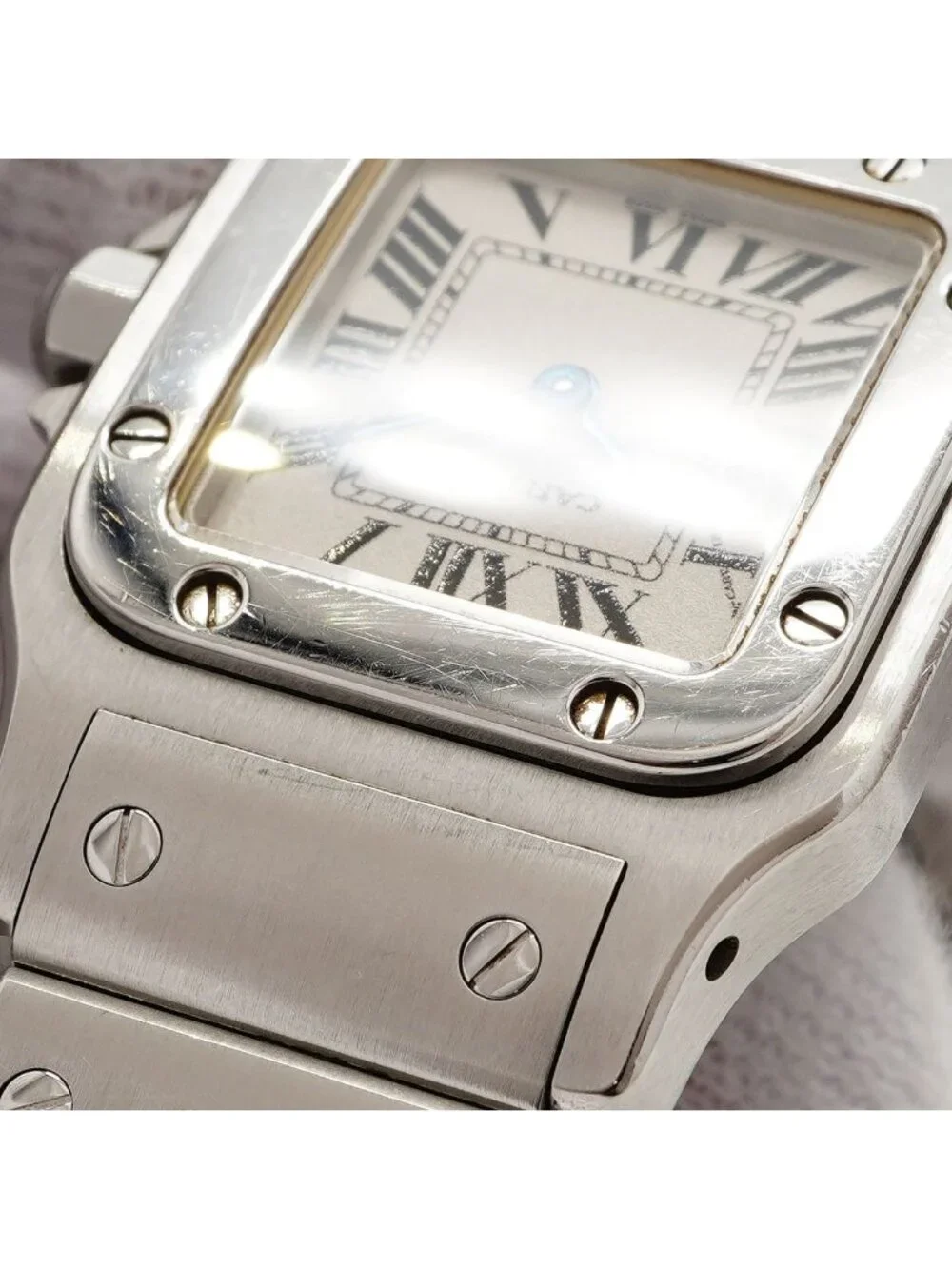 Cartier Santos Galbe SM Ivory Dial Watch